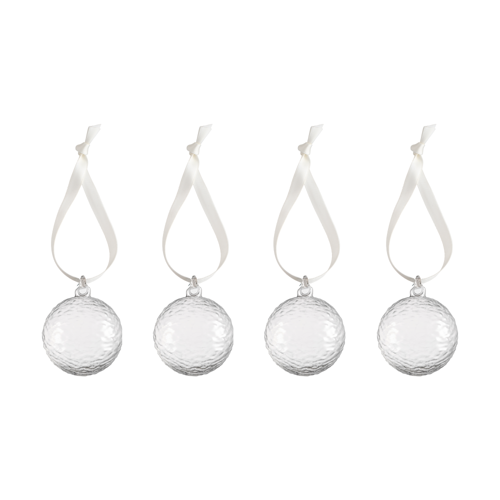 Gry Marble julkula Ø5 cm 4-pack, Clear