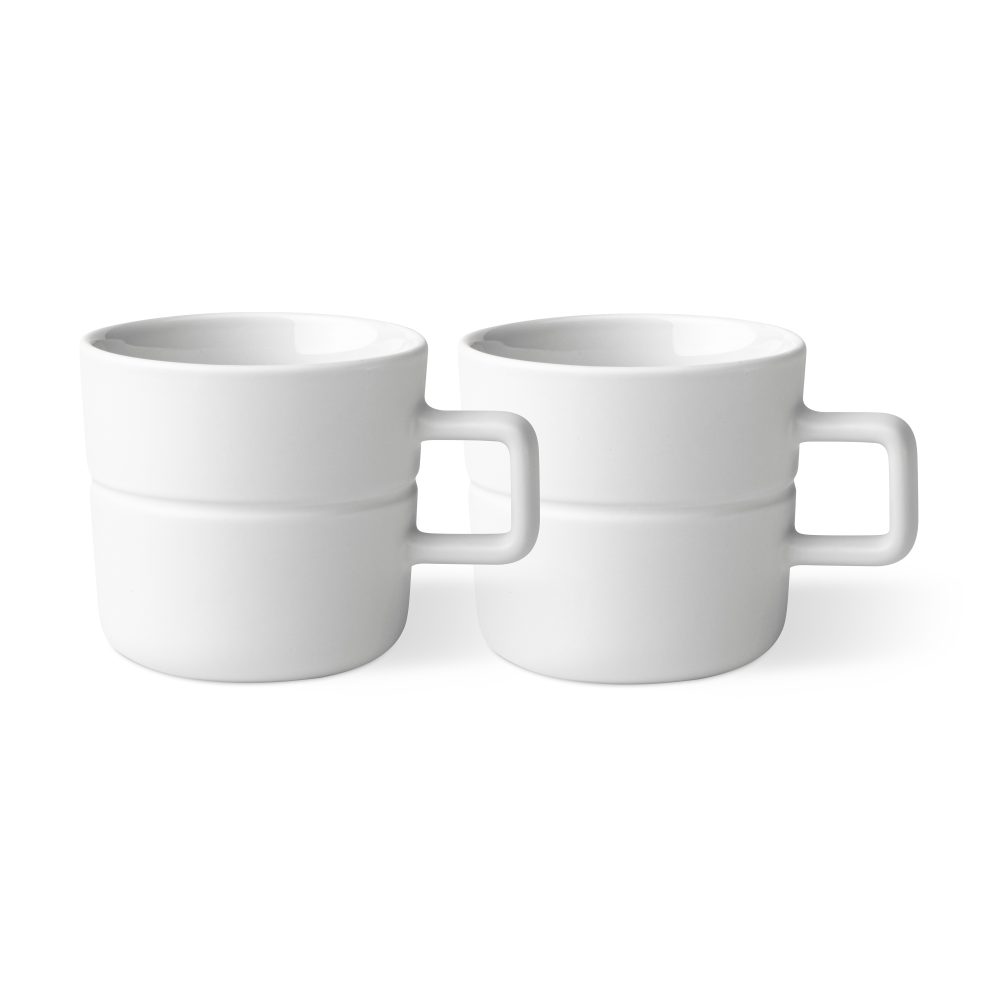 Lines mugg 30 cl 2-pack, Vit
