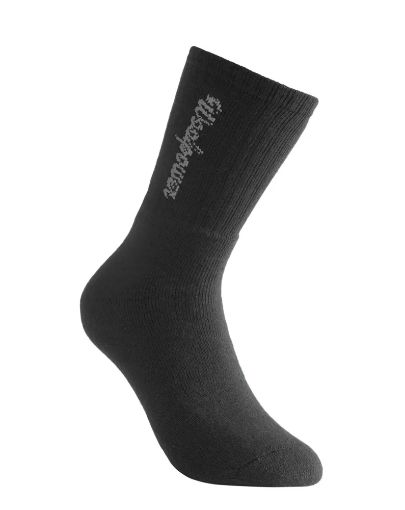 Woolpower Socks Logo 400 Strumpa svart 45-48