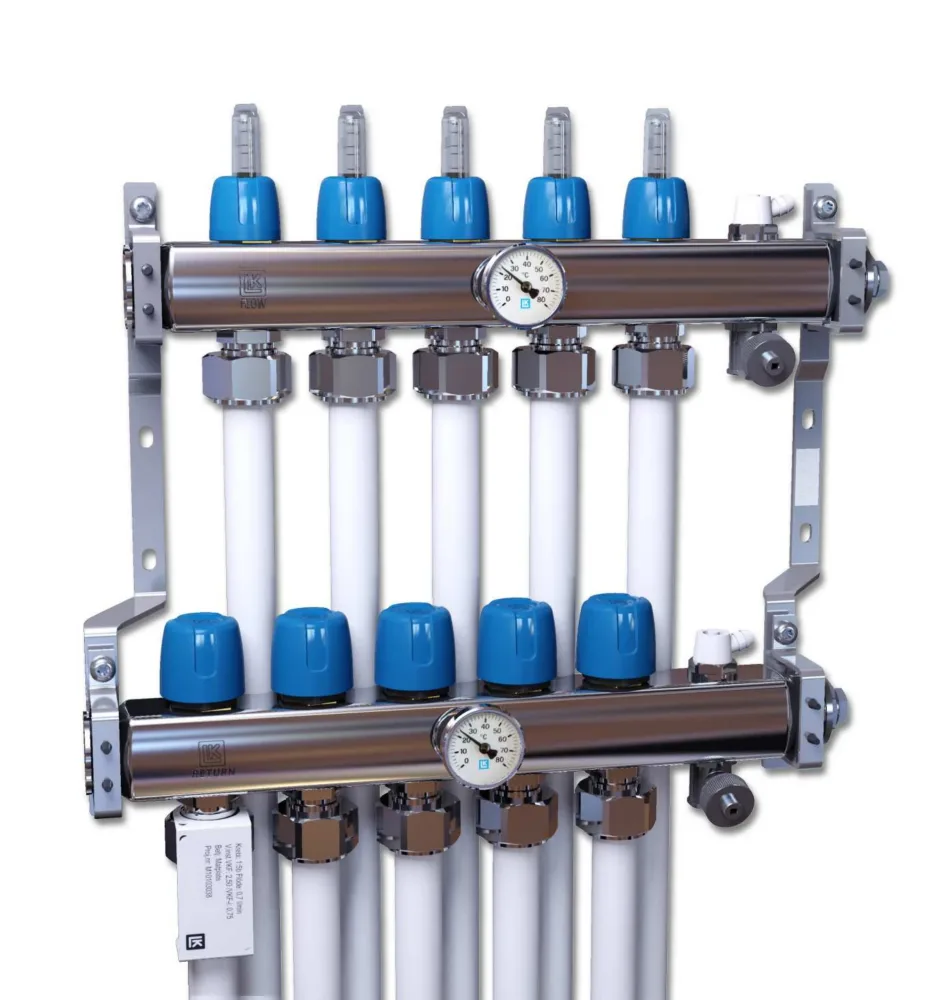 LK Systems 2419350 Värmekretsfördelare rostfritt stål 2 grupper
