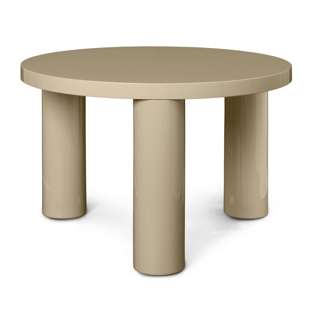 Post soffbord small Ø65 cm, Cashmere
