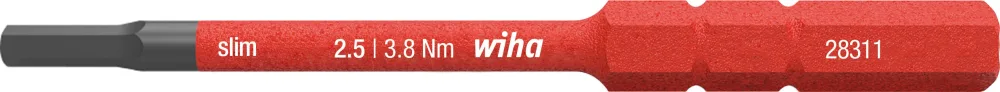 Wiha slimBit 37222 Bits sexkant, 75 mm, 1000 V 1,5x75 mm