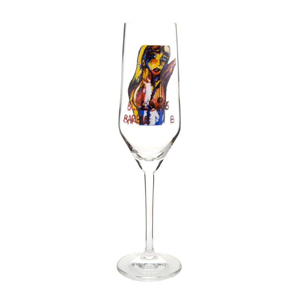 Bleeding Barbie champagneglas, 30 cl