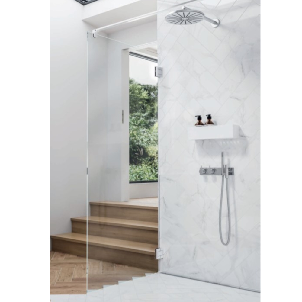 Contura Shower, Showerama Art Duschvägg Med Gångjärn, 800x2000mm, Matt Svart