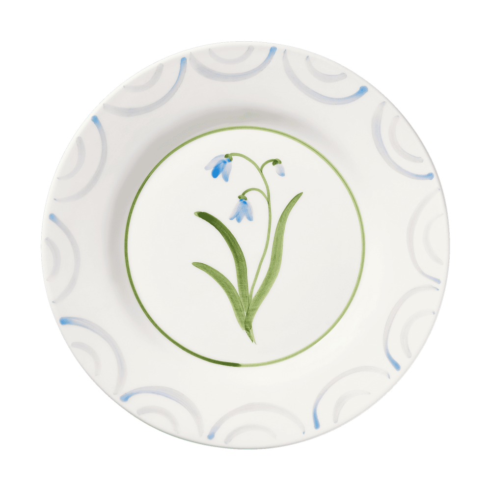 Cottage Flower tallrik, Light Blue, 28 cm