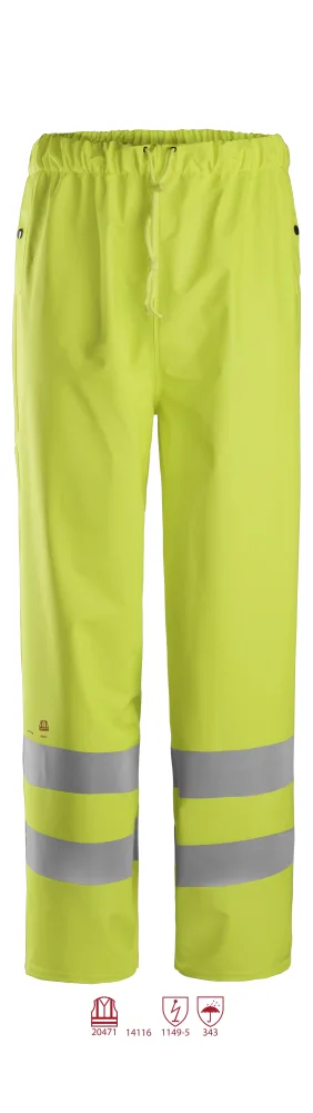 Snickers Workwear 8267 ProtecWork Regnbyxa varsel, gul S