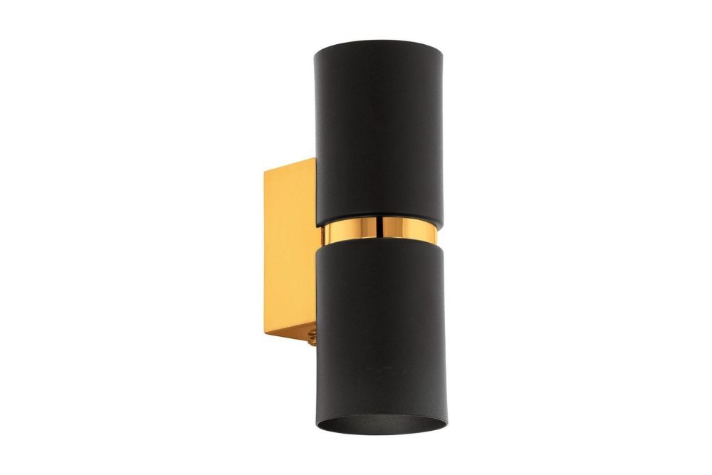 Vägglampa Eglo Passa Ø60 mm Svart, Guld
