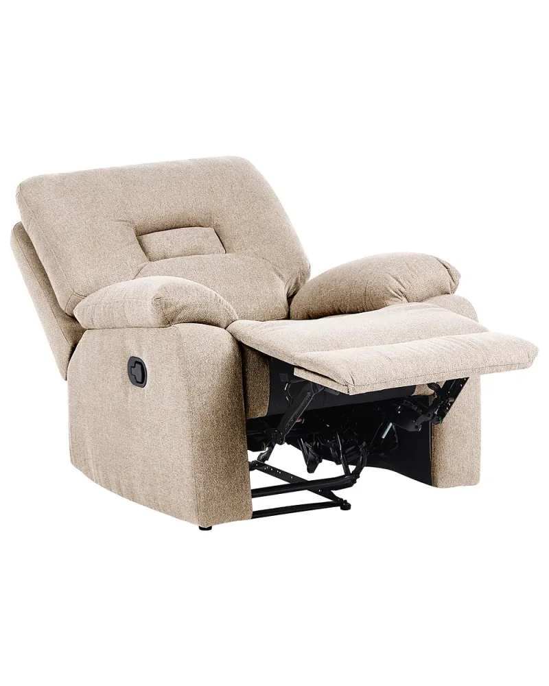 Reclinerfåtölj BERGEN Inklusive fotstöd Beige