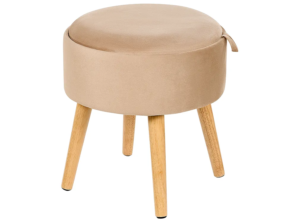 Förvaringspall NEELY Sammet Beige