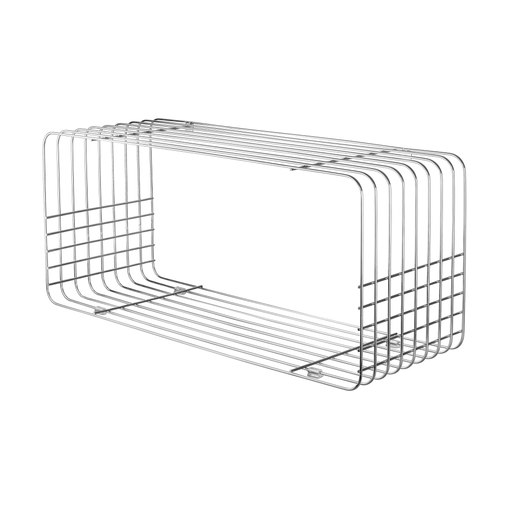 Wire hylla, Chrome, 31x70x26 cm