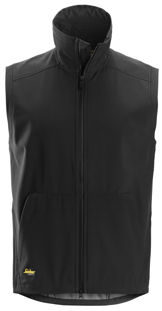 SOFTSHELLVÄST SNICKERS WORKWEAR 4505 SVART S, VINDTÄT