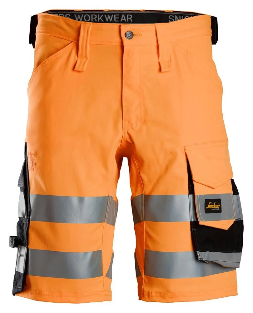 Snickers Workwear 6136 Shorts varsel, orange/svart 58