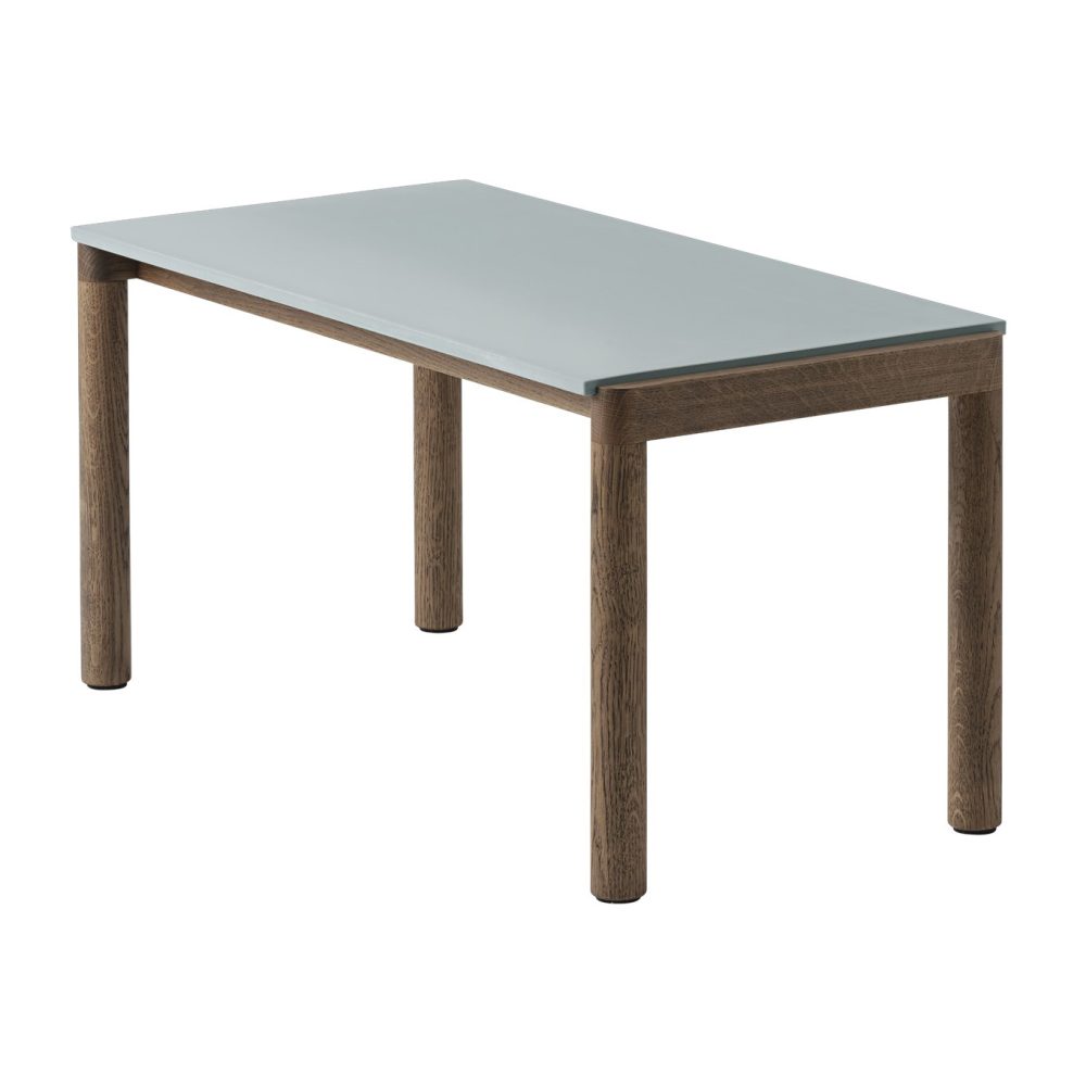 Couple 1 Plain soffbord 40x84x40 cm, Pale blue-dark oiled oak