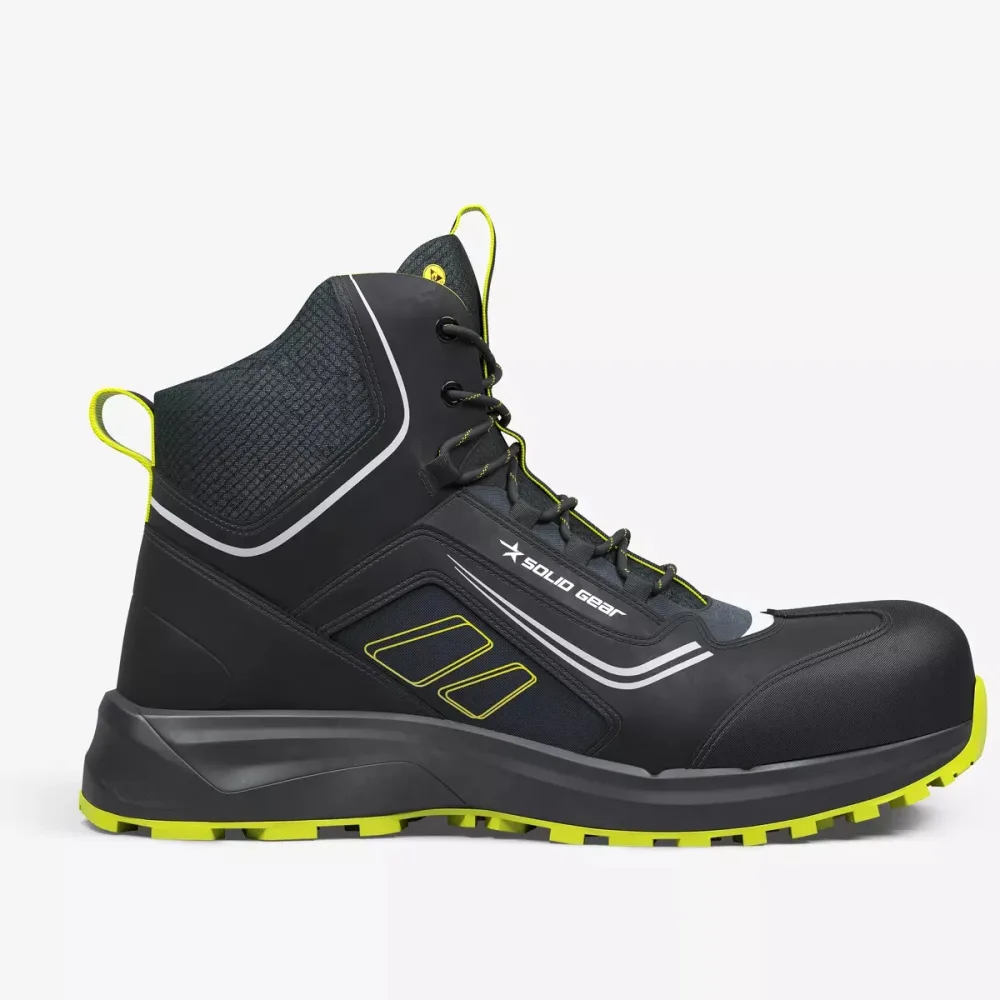 Solid Gear Adapt Mid Skyddskänga S3L, ESD, svart/gul 42