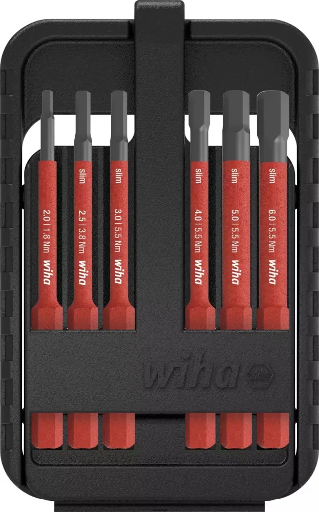 Wiha slimBit 43156 Bitssats 6 delar, insex, 1000 V
