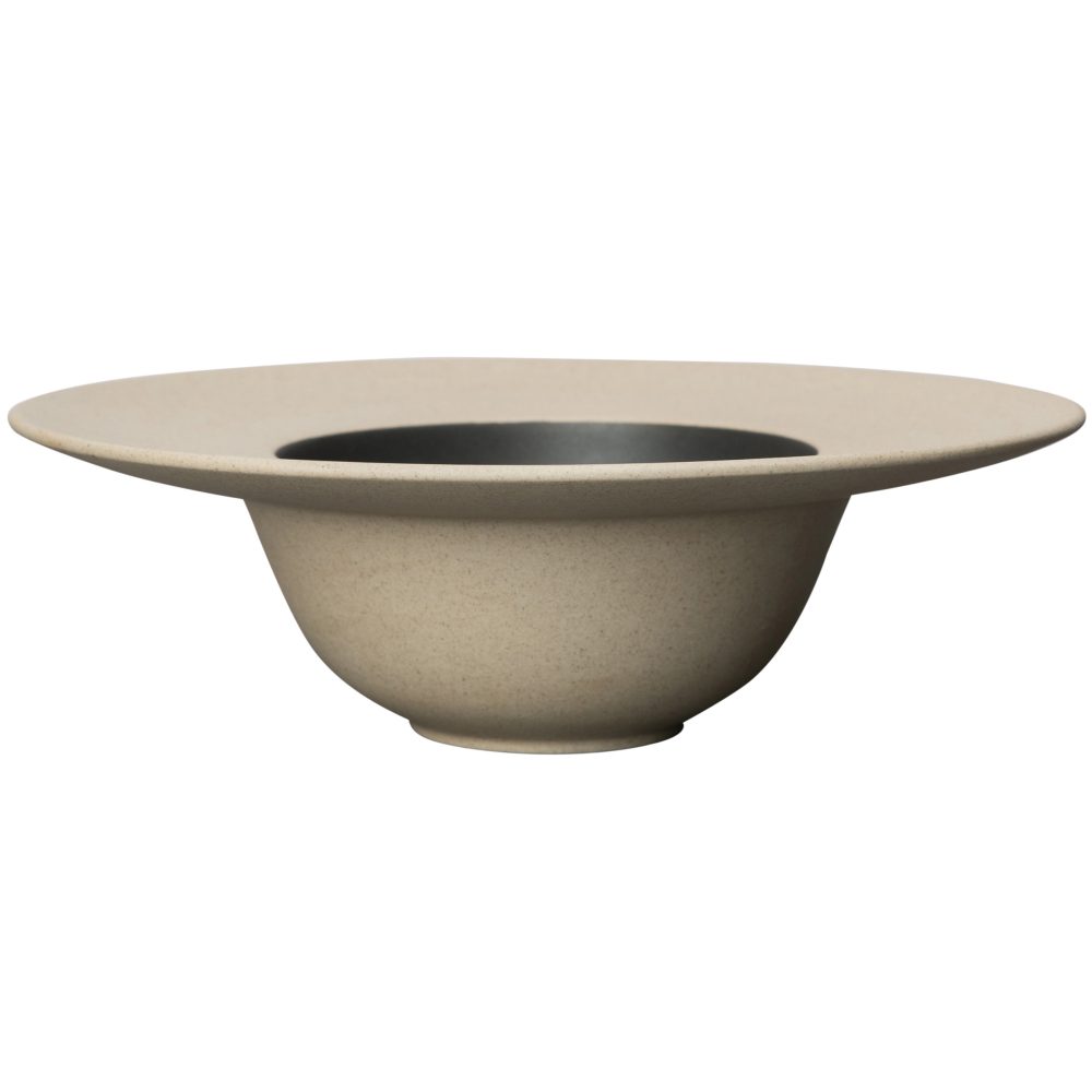 Fumiko sopptallrik, Beige-svart