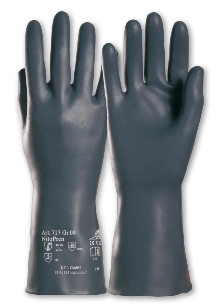 Honeywell Nitopren 717 Kemskyddshandske flossad nitopren 10