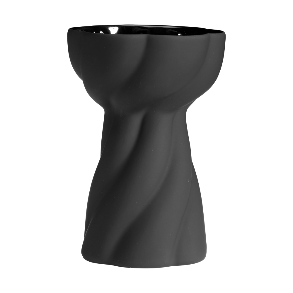 Twist bulb vas 12,8 cm, Black