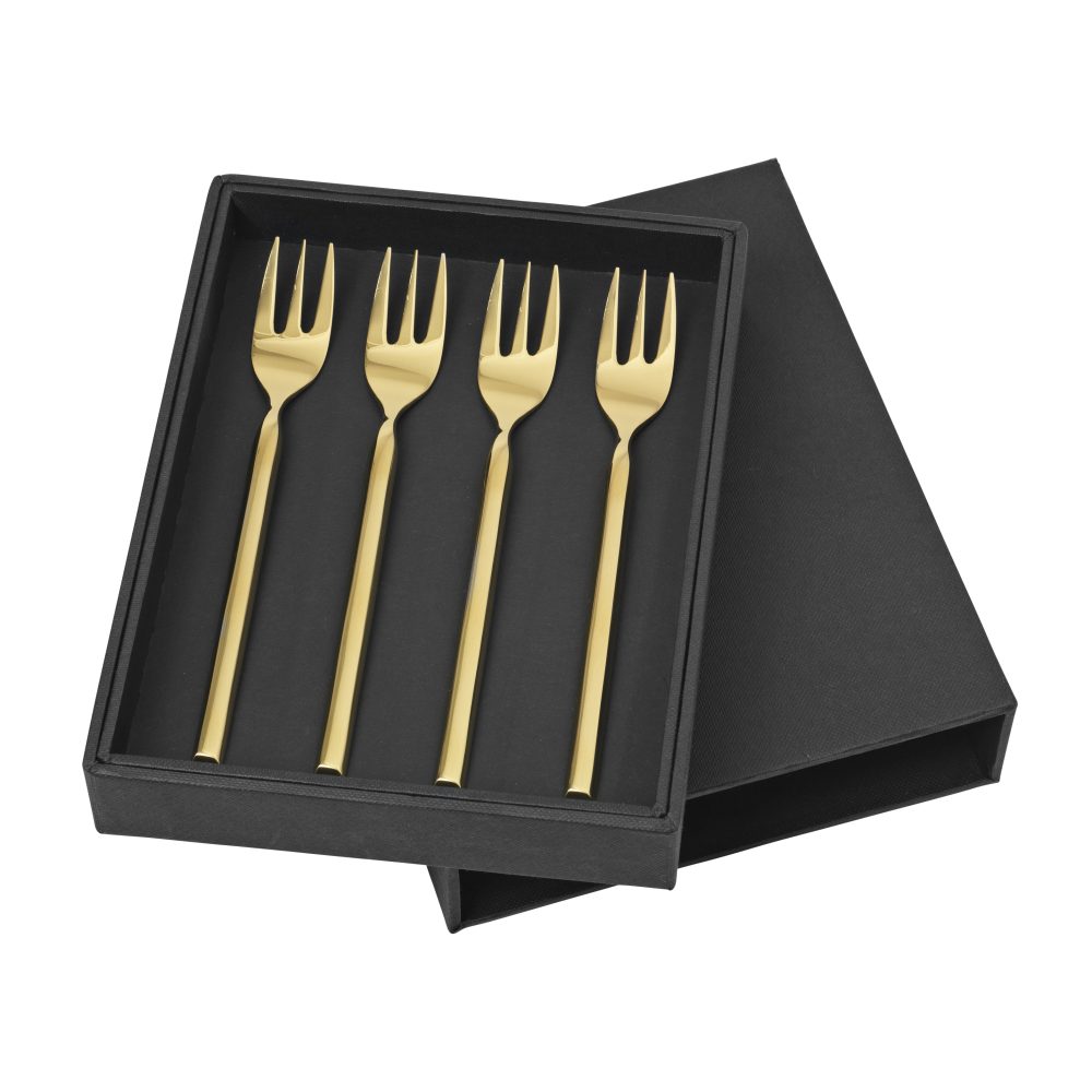 Tvis gaffel 4-pack, guld