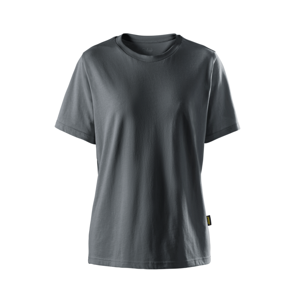 T-SHIRT KLASSISK DAM STÅLGRÅ STL L