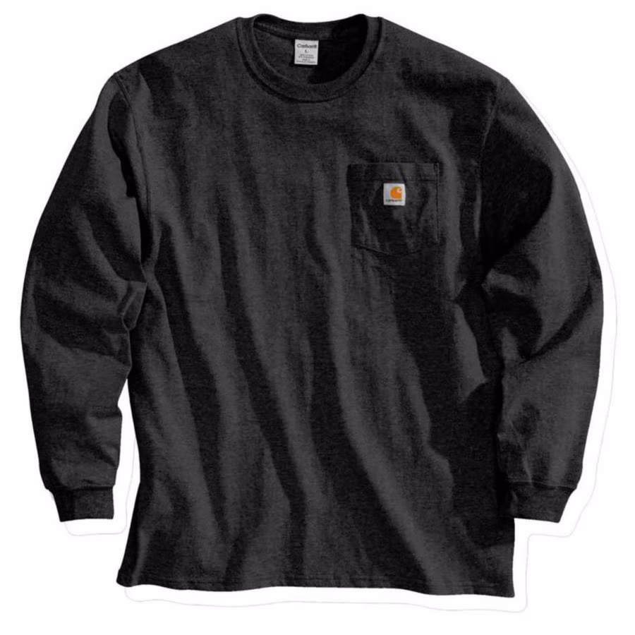 Kjøp Carhartt Langermet T-skjorte Pocket, svart